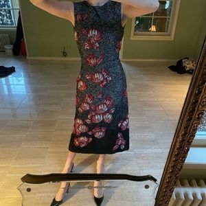 Alberta Ferretti sleeveless long cocktail dress